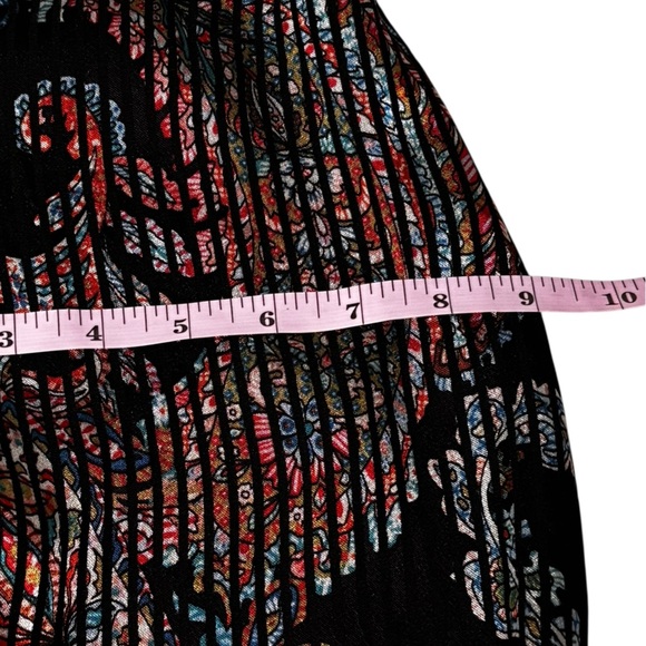 MAEVE MADEIRA BURNOUT TOP BLOUSE - SIZE XS - COLORFUL PAISLEY PRINT V-NECK B14 - Picture 11 of 16